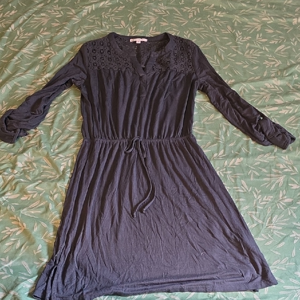 Elegant Black Lace Detail Dress